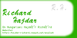 richard hajdar business card